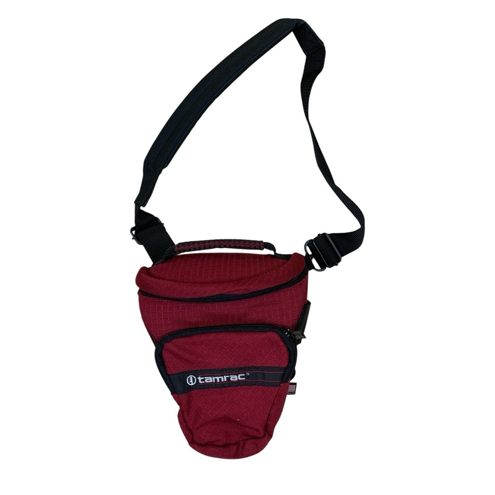 Tamrac Red Padded Camera Bag DSLR Mirrorless Lens Travel Carry Case Vintage 8x7